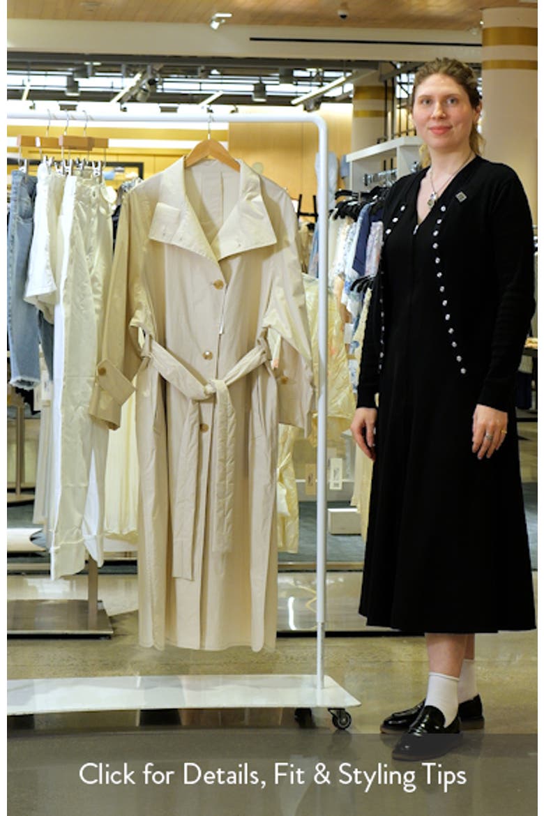 Overszie Stretch Cotton Trench Coat video