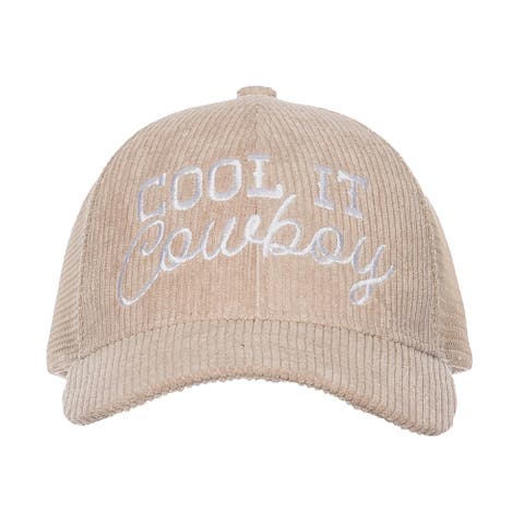 Cool It Cowboy Corduroy Trucker Hat Cotton Brown