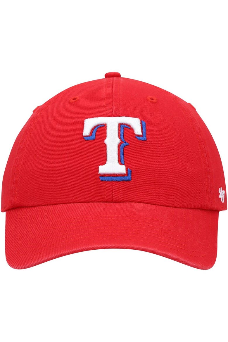 Men's '47 Red Texas Rangers Clean Up Adjustable Hat, Alternate, color, Red
