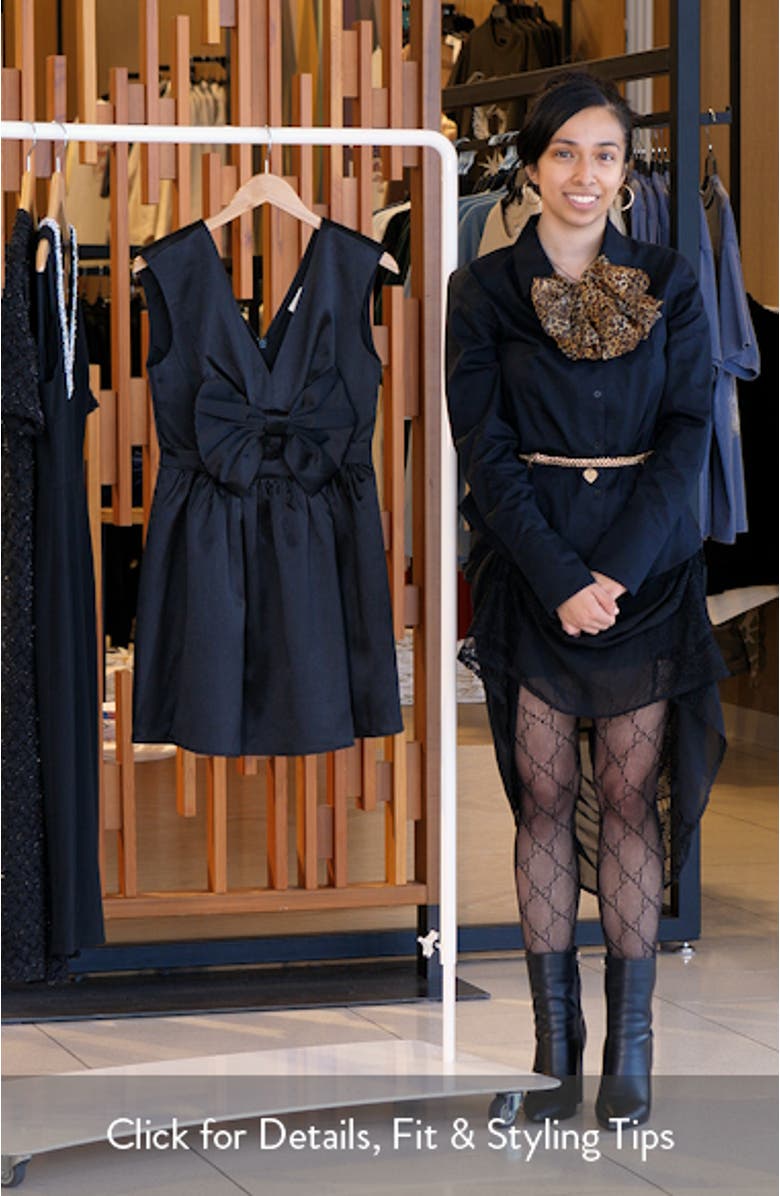 Elaine Taffeta Bow Minidress, sales video thumbnail