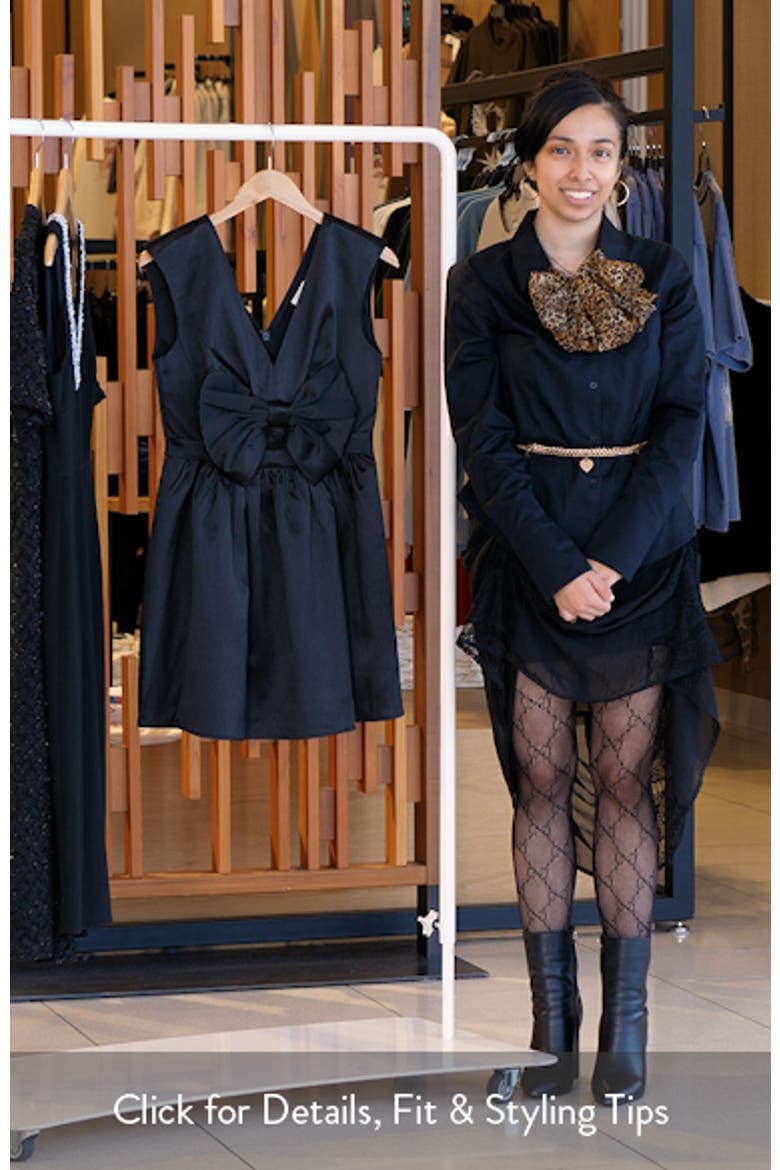 Elaine Taffeta Bow Minidress video