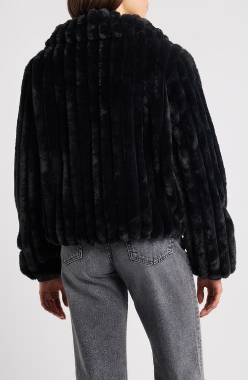 Save The Duck Elina Water Repellent Faux Fur Jacket In Black