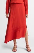 Vince Pintuck Asymmetric Maxi Slip Skirt