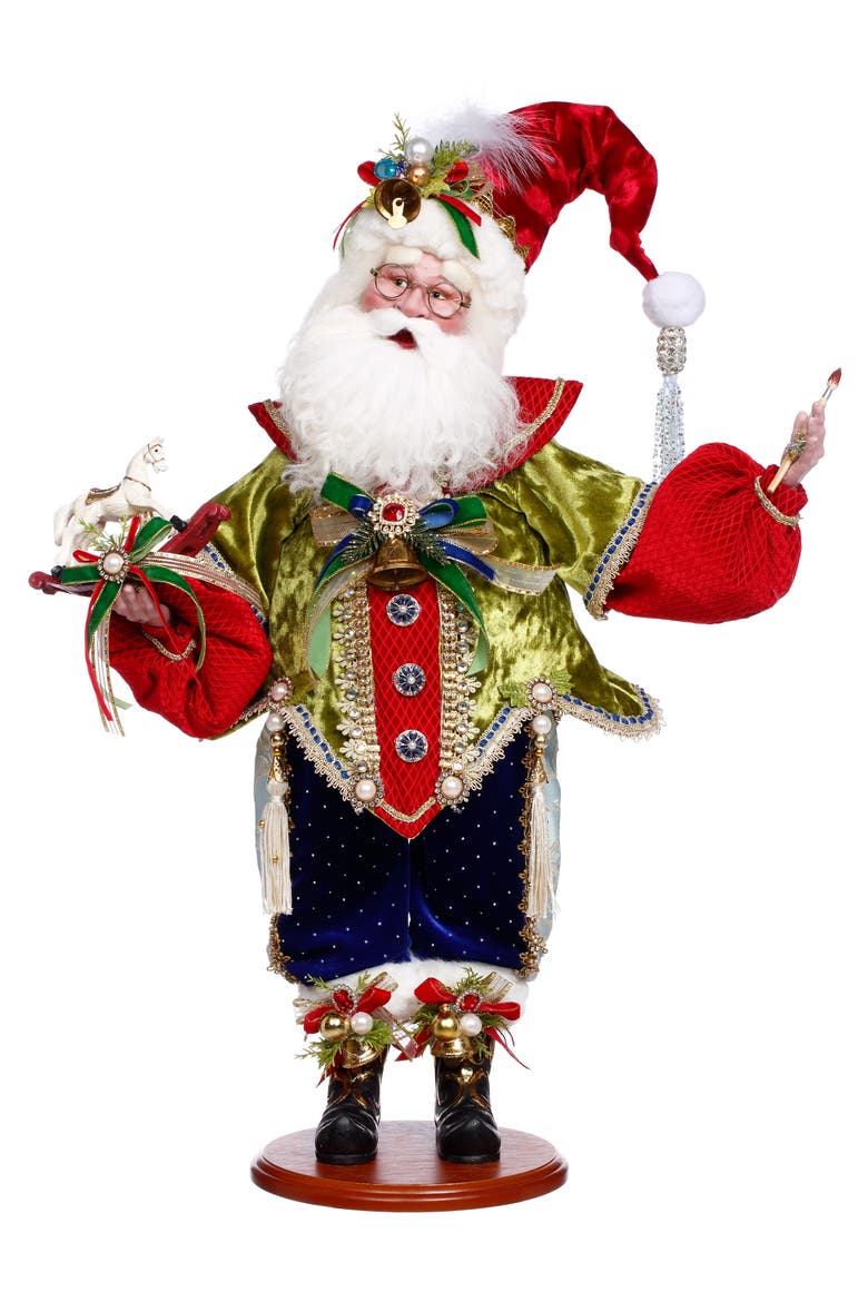 Rocking Horse Santa, Main, color, Red