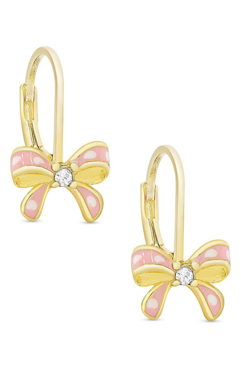 Lily Nily Bow Earrings, Main, color, Gold