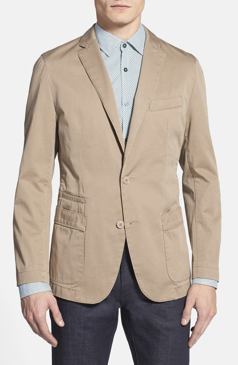 BOSS 'Menvin' Trim Fit Cotton Twill Sport Coat, Main, color, 