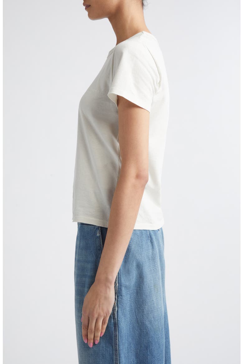 Embroidered Logo Cotton T-Shirt, Alternate, color, VINTAGE WHITE