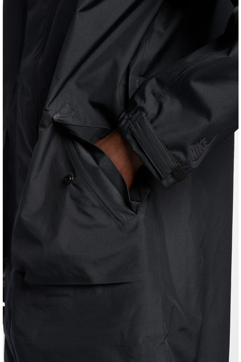 NikeLab Water Resistant Parka, Alternate, color, BLACK/ BLACK