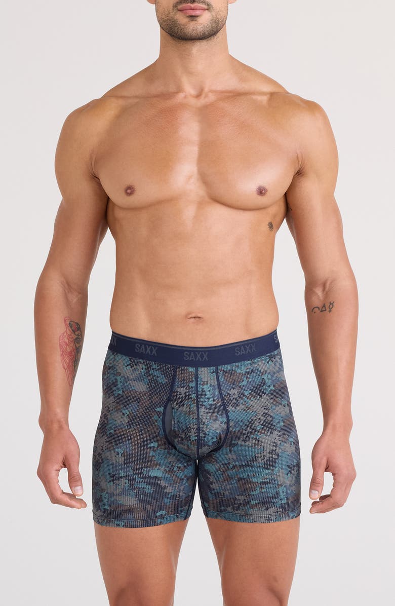 SAXX Assorted 2-Pack Quest Quick Dry Mesh Boxer Briefs, Alternate, color, Matrix Camo/ Black