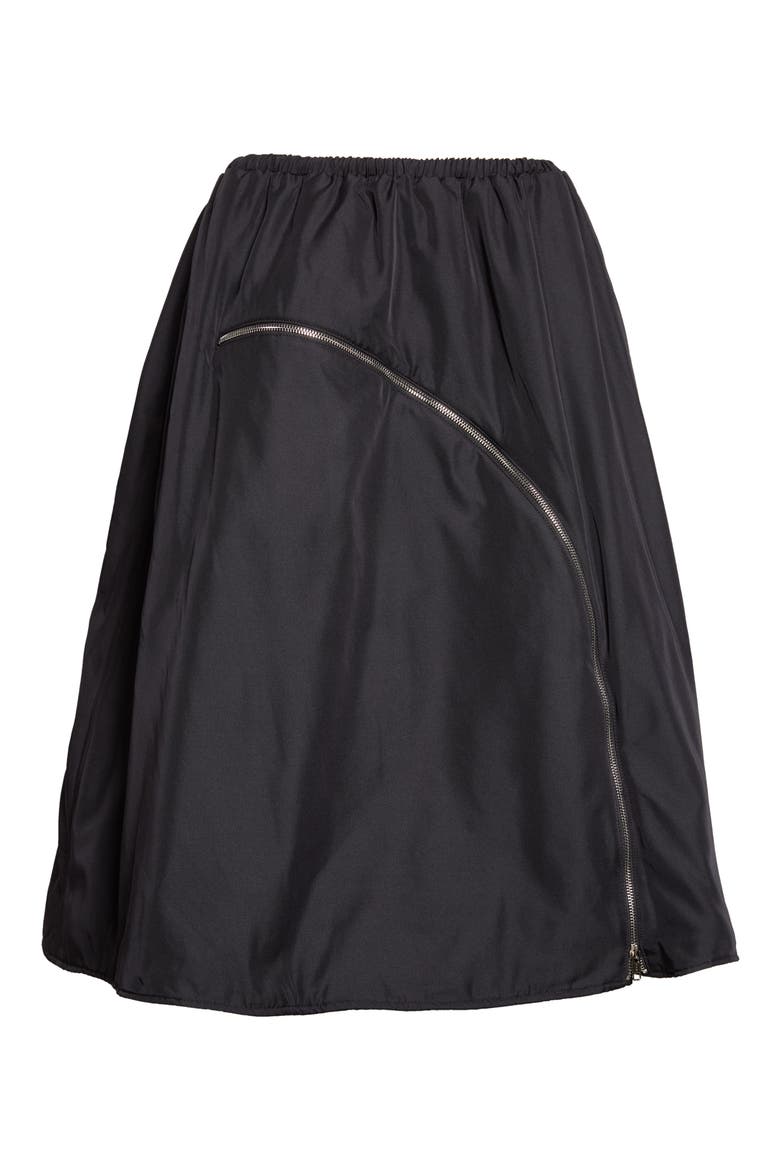 A-Line Bomber Skirt, Alternate, color, BLACK