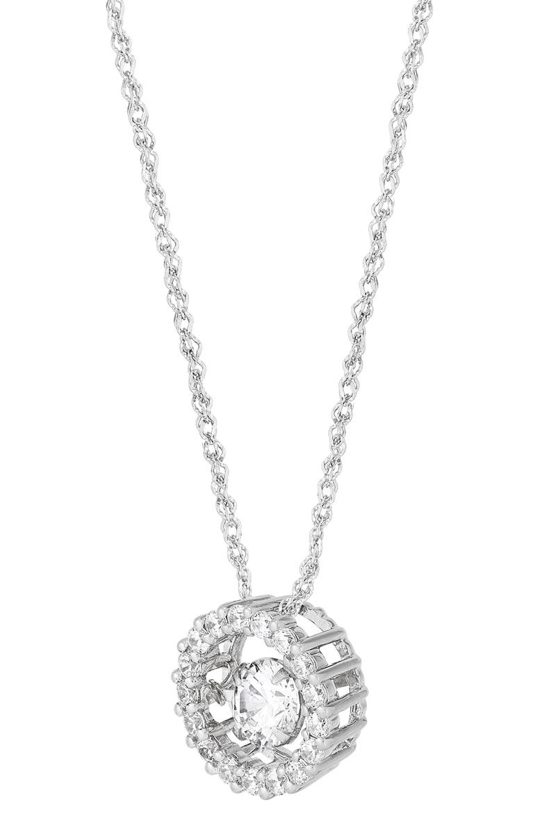 Frankie & Zoe Lab-Grown Diamond Pendant Necklace, Alternate, color, White Gold