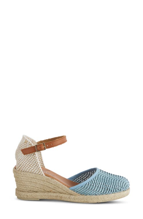 Azura By Spring Step Lia Espadrille Wedge Sandal In Sky Blue