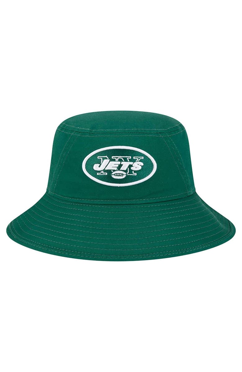 New Era Men's New Era Green New York Jets Main Bucket Hat, Alternate, color,