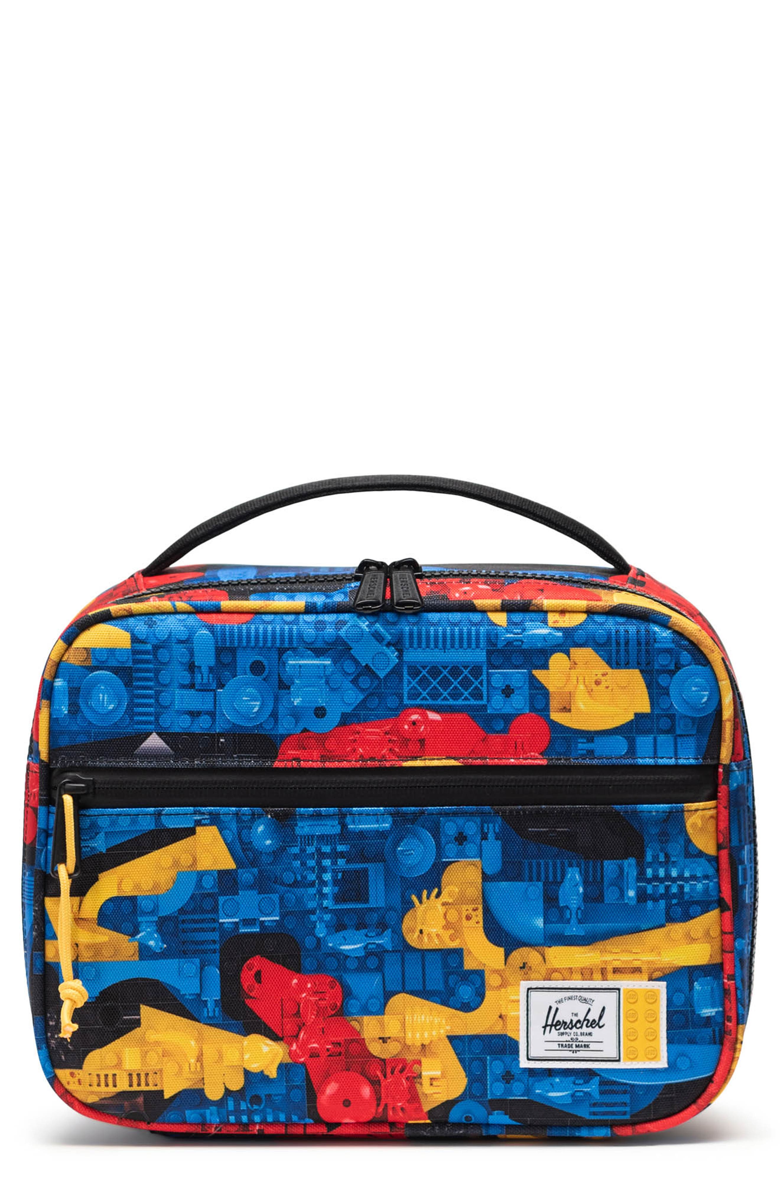 Herschel Supply Co. x LEGO<sup>®</sup> Kids' Pop Quiz Lunch Bag, Main, color, Scavenger Hunt Bricks