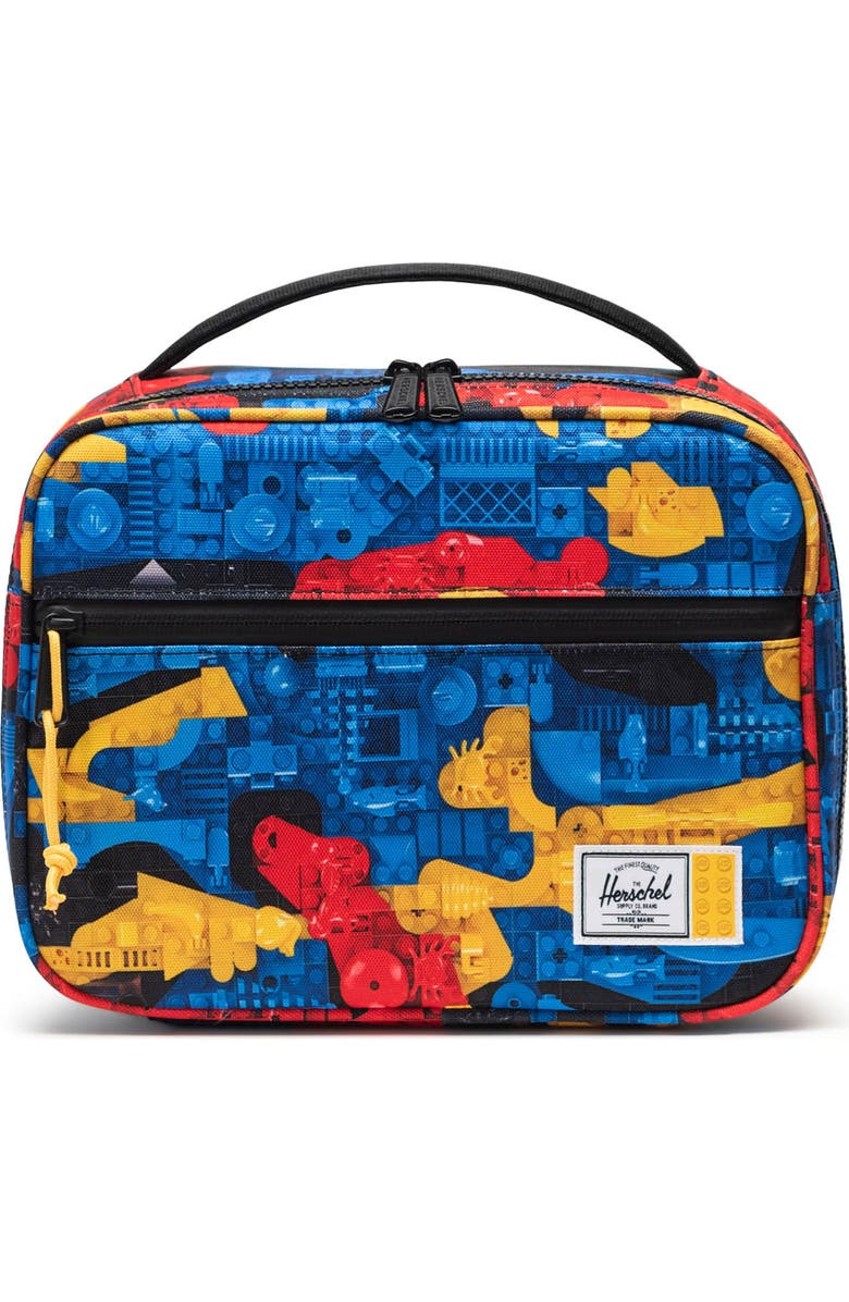 Herschel Supply Co. x LEGO<sup>®</sup> Kids' Pop Quiz Lunch Bag, Main, color, Scavenger Hunt Bricks