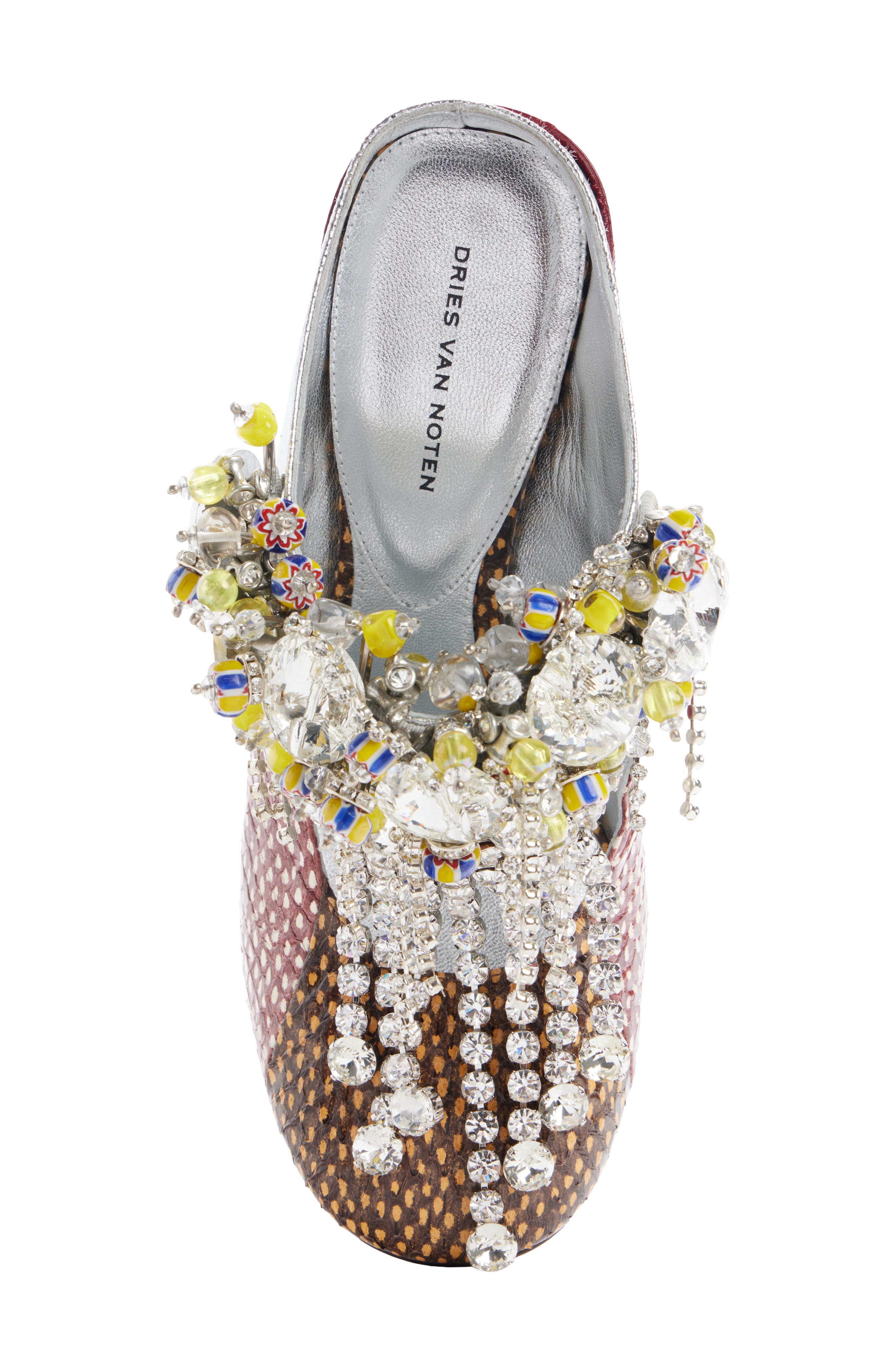 Dries Van Noten Embellished Mule Pump, Alternate, color, 358 Burgundy