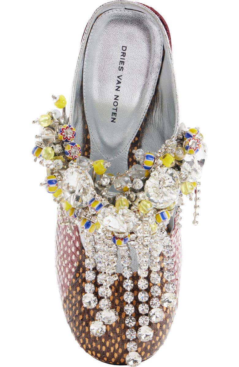 Dries Van Noten Embellished Mule Pump, Alternate, color, 358 Burgundy