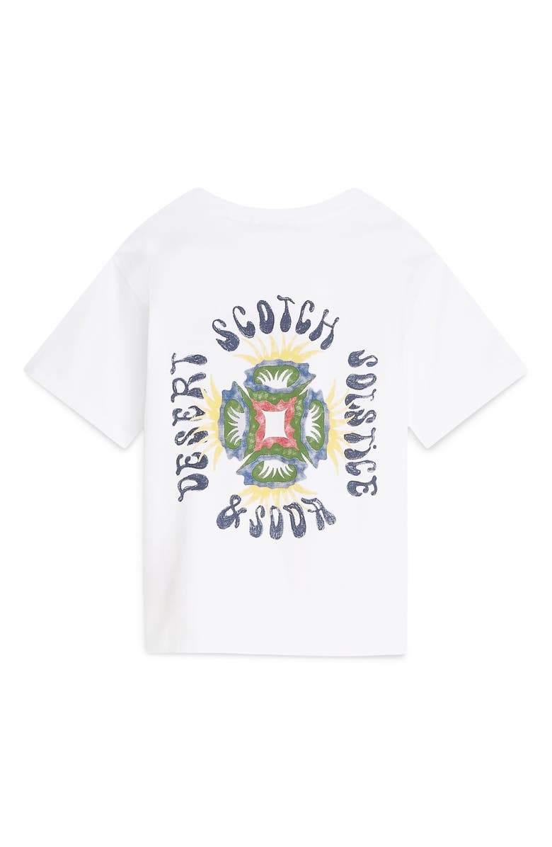 Scotch & Soda Kids' Desert Solstice Relaxed Fit Graphic T-Shirt, Alternate, color, Bright White