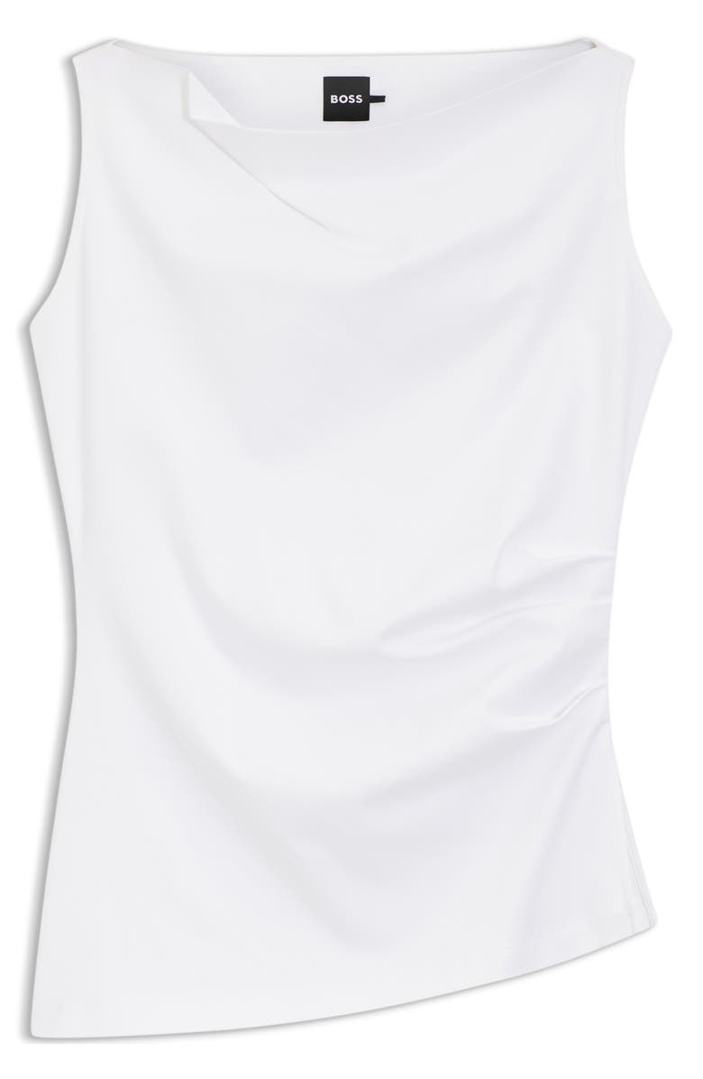 BOSS Emiaka Sleeveless Cowl Neck Top, Alternate, color, Bright White