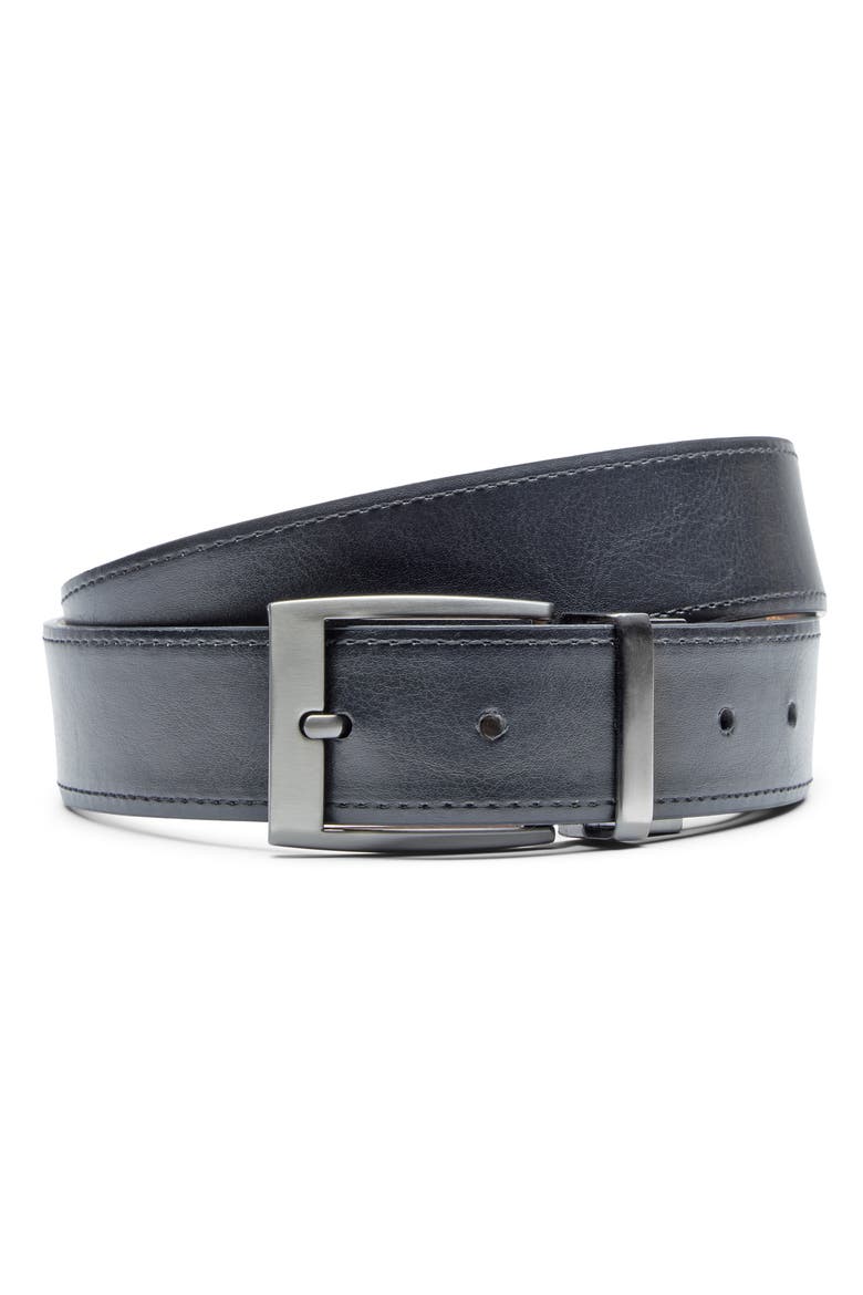 Tour Perforated & Smooth Reversible Leather Belt, Alternate, color, TAN/ BLACK