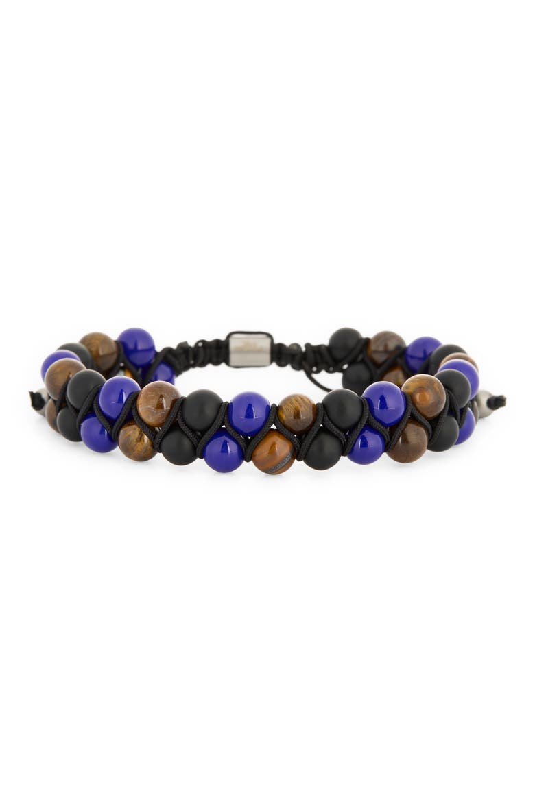Bead Wrap Bracelet, Main, color, BLUE MULTI- BROWN- BLACK