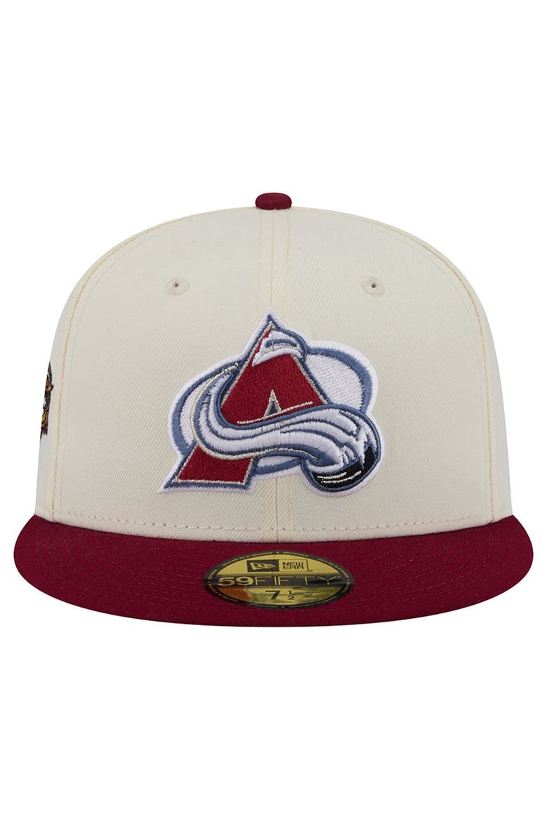 Men's New Era  Cream Colorado Avalanche 250th Anniversary of the United States Two-Tone 59FIFTY Fitted Hat, Alternate, color, Cream