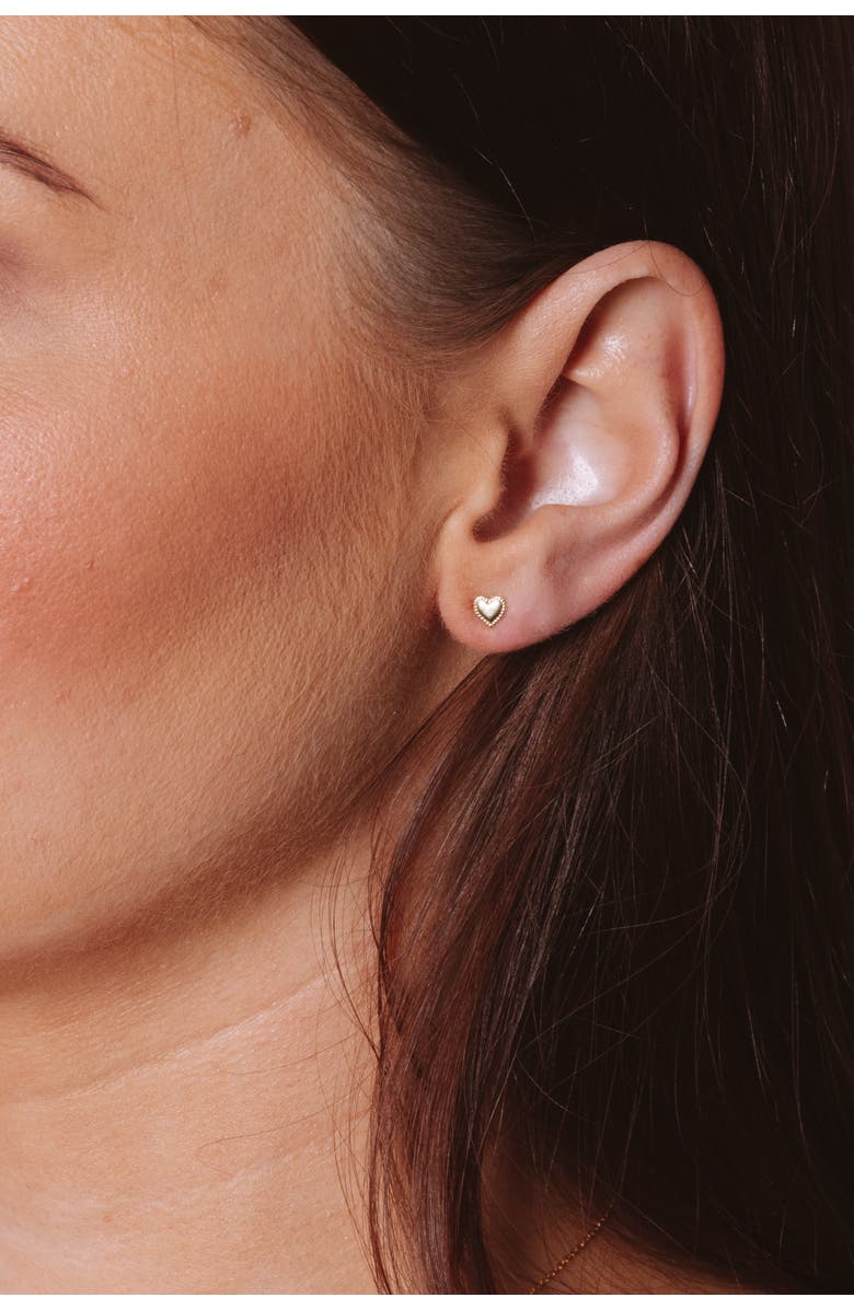 Set & Stones Leigh Heart Studs, Alternate, color, Gold