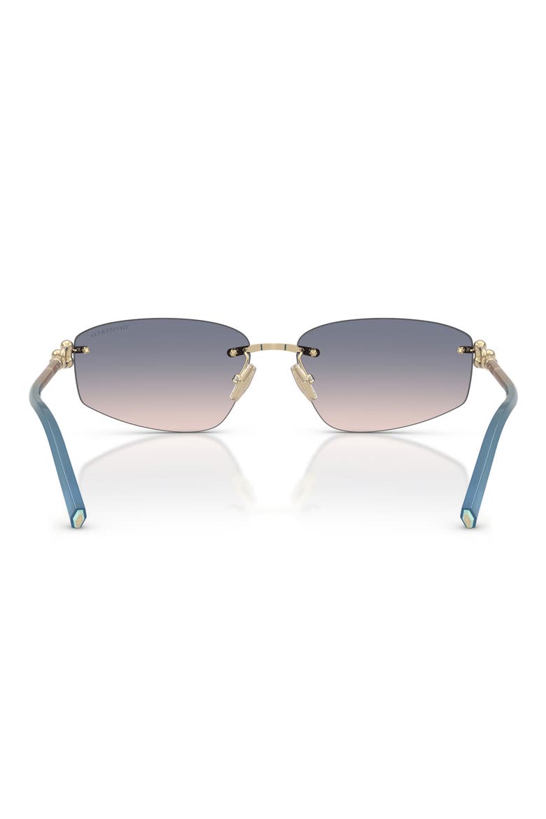 59mm Irregular Rectangular Sunglasses, Alternate, color, GOLD / BROWN GRADIENT BLUE
