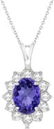 ALLUREZ Tanzanite & Diamond Accented Pendant Necklace 14k