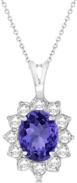 ALLUREZ Tanzanite & Diamond Accented Pendant Necklace 14k