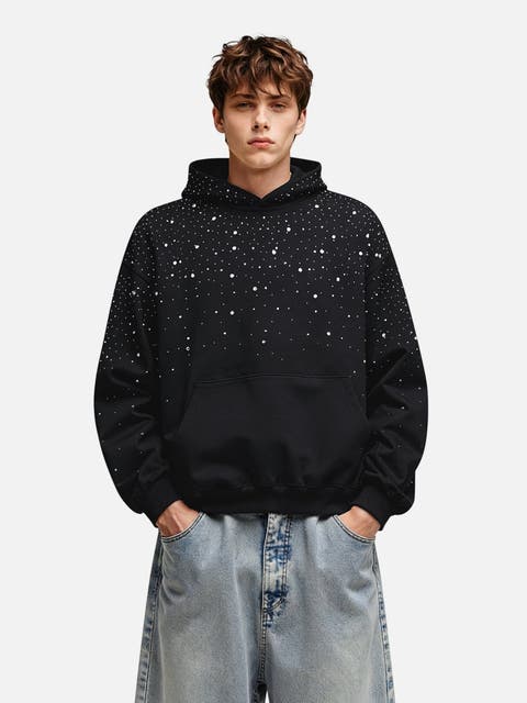 Rhinestone Pullover Hoodie