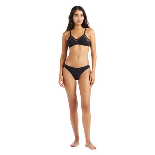 Vilebrequin Solid Midi Brief Bikini Bottom In Noir