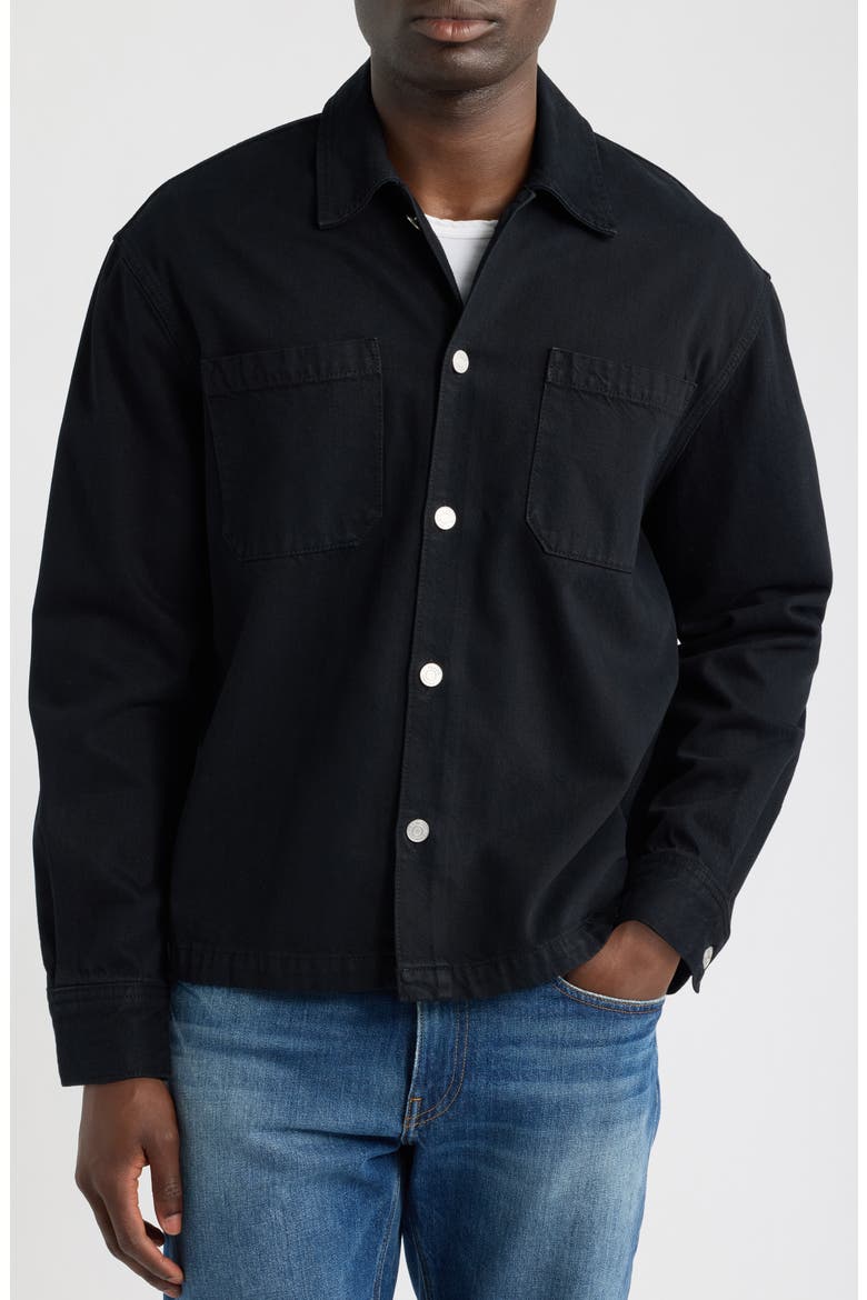 Cotton Blend Denim Shirt Jacket, Alternate, color, SHARP