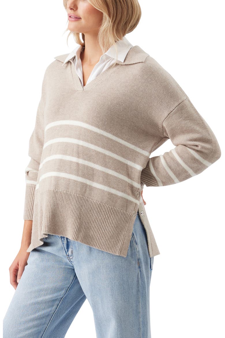 Lori Nursing Knit, Alternate, color, Latte / Chalk