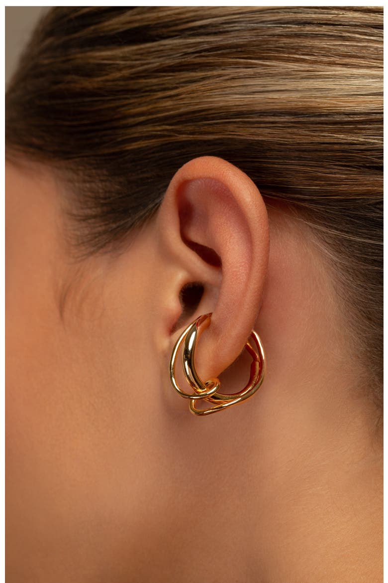 Colette twisted statement ear cuff, Alternate, color, GOLD PLATE