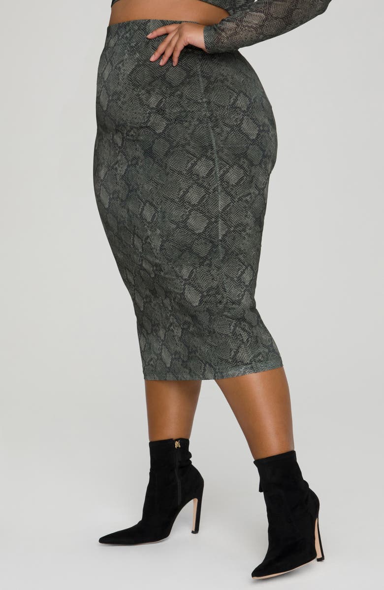 Good American Mesh Midi Skirt, Alternate, color,