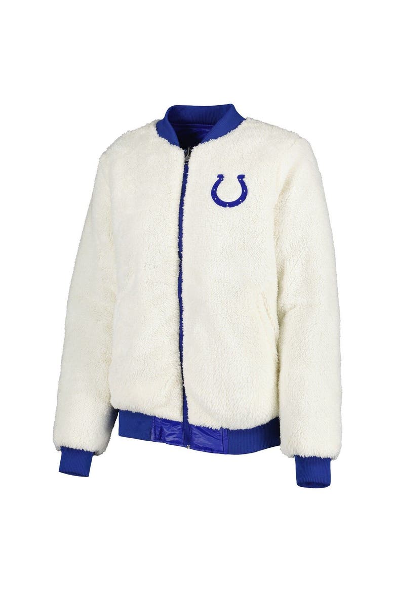 Women's G-III 4Her by Carl Banks Oatmeal/Royal Indianapolis Colts Switchback Reversible Full-Zip Jacket, Alternate, color, Oatmeal