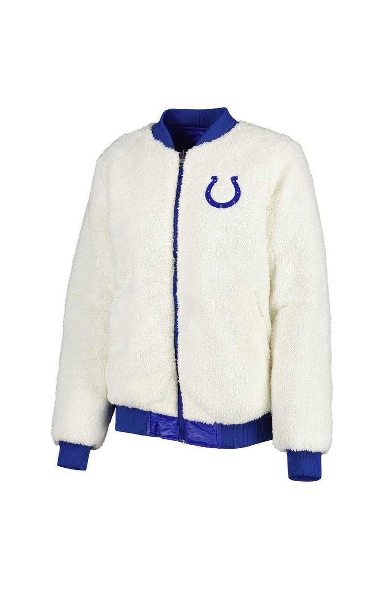 G-III 4HER BY CARL BANKS Women's G-III 4Her by Carl Banks Oatmeal/Royal Indianapolis Colts Switchback Reversible Full-Zip Jacket, Alternate, color, Oatmeal
