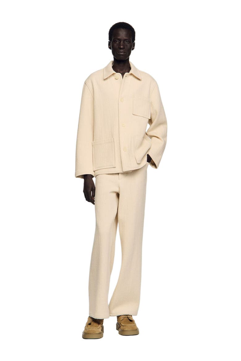 Cotton worker jacket, Alternate, color, Ecru