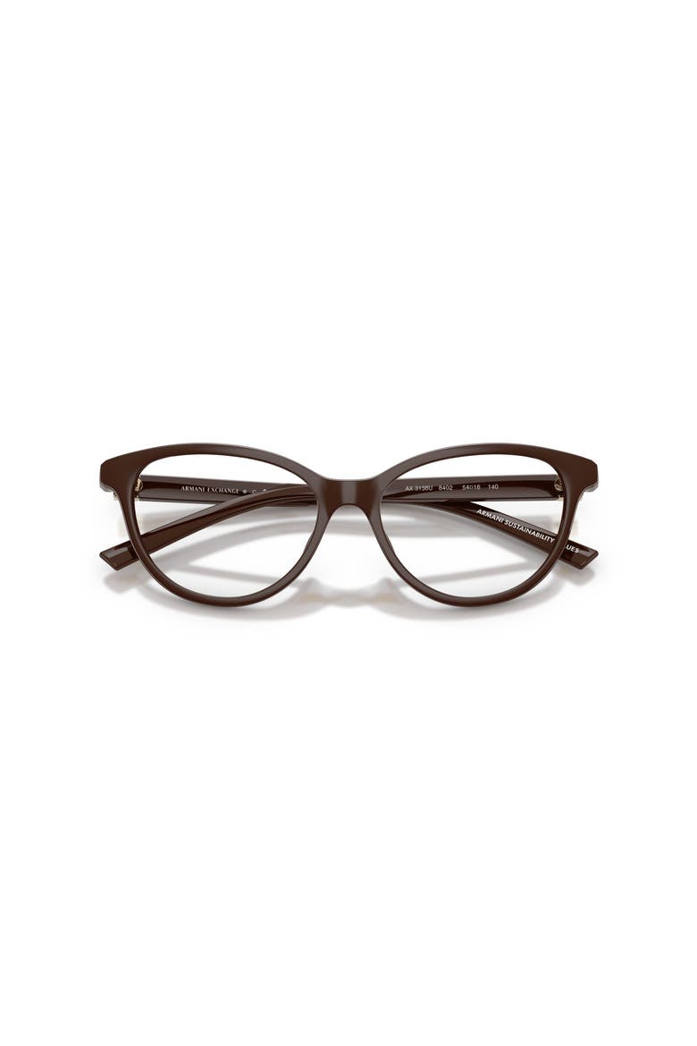 54mm Cat Eye optical glasses, Alternate, color, Brown