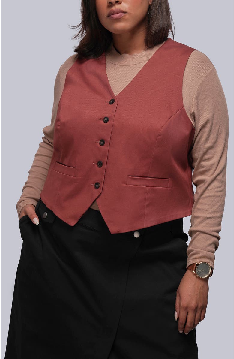 WILDFANG The Essential Vest, Alternate, color, Cinnamon