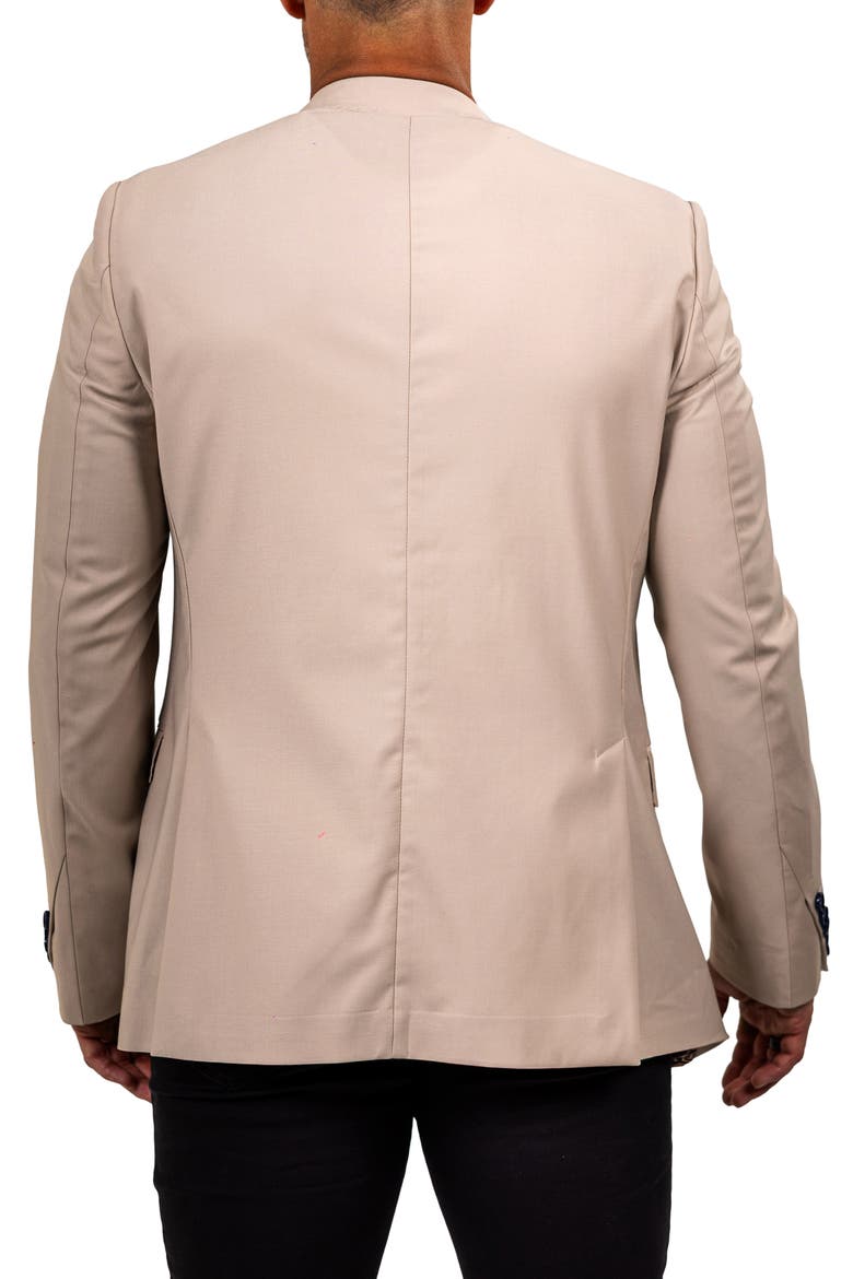 Descartes Marthyr0004 Brown Stretch Peak Lapel Blazer, Alternate, color, BROWN