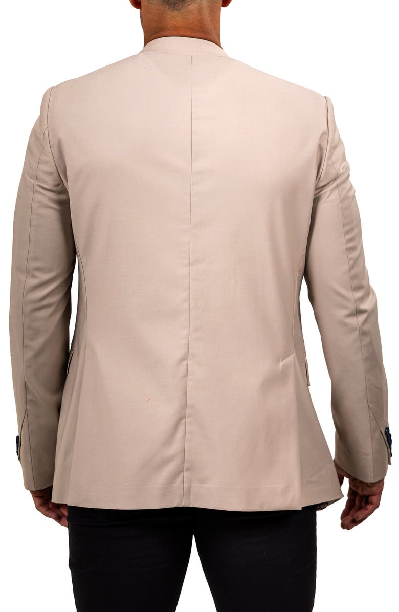 Maceoo Descartes Marthyr0004 Brown Stretch Peak Lapel Blazer, Alternate, color, Brown