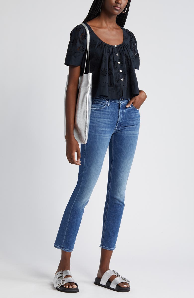 The Dazzler Mid Rise Ankle Straight Leg Jeans
