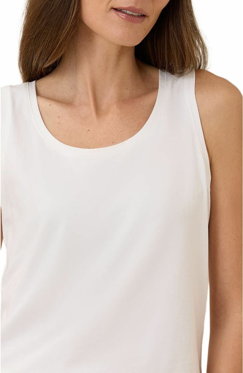 Pact Organic Cotton Luxe Stretch Jersey Tank, Alternate, color, White