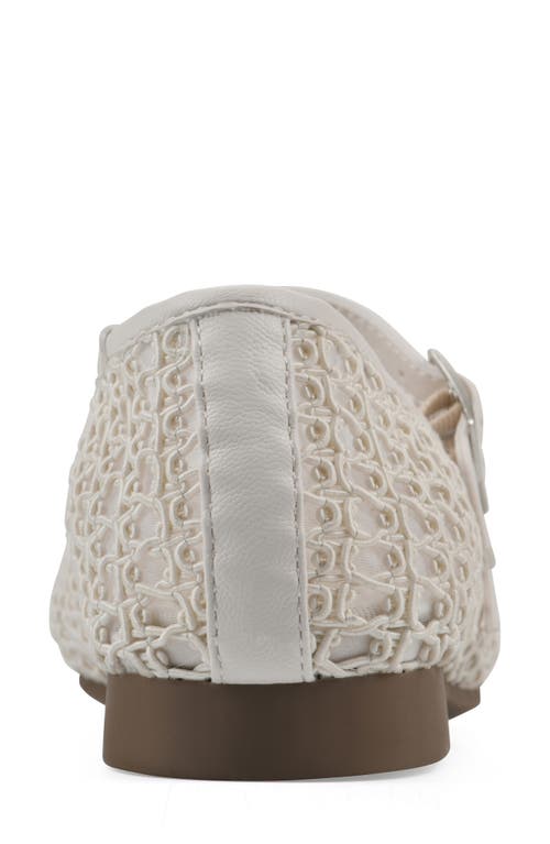 Cliffs By White Mountain Besnik Mary Jane Flat In Ecru Fabric