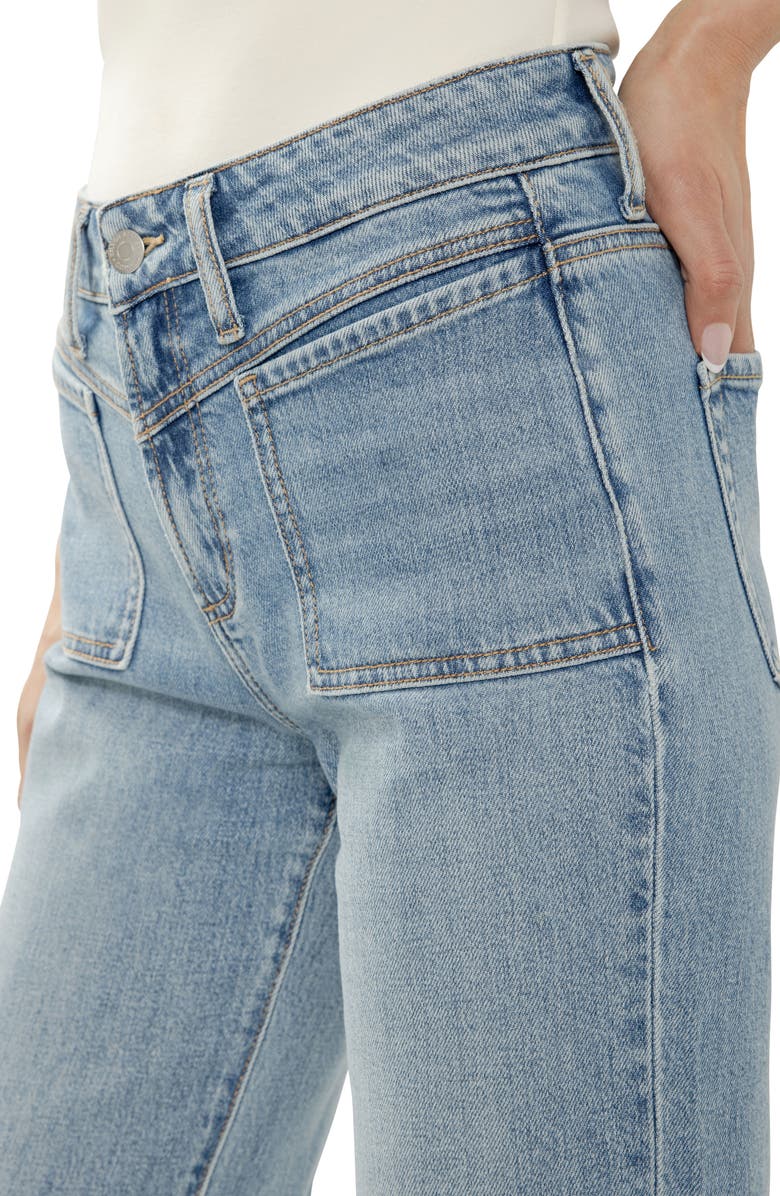 Silver Jeans Co. Avery Patch Pocket Wide Leg Trouser Jeans, Alternate, color, 