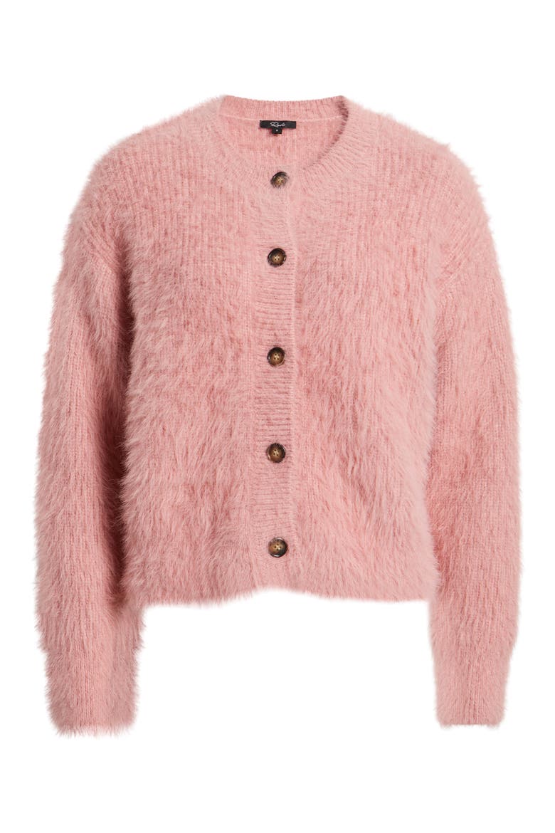 Melo Brushed Cardigan, Alternate, color, HEATHER PINK