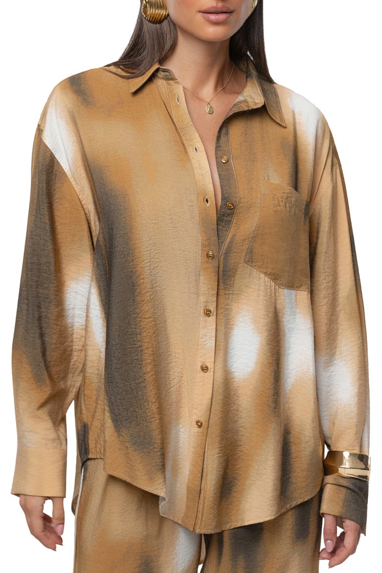 Celestial Sands Shirt, Main, color, BROWN