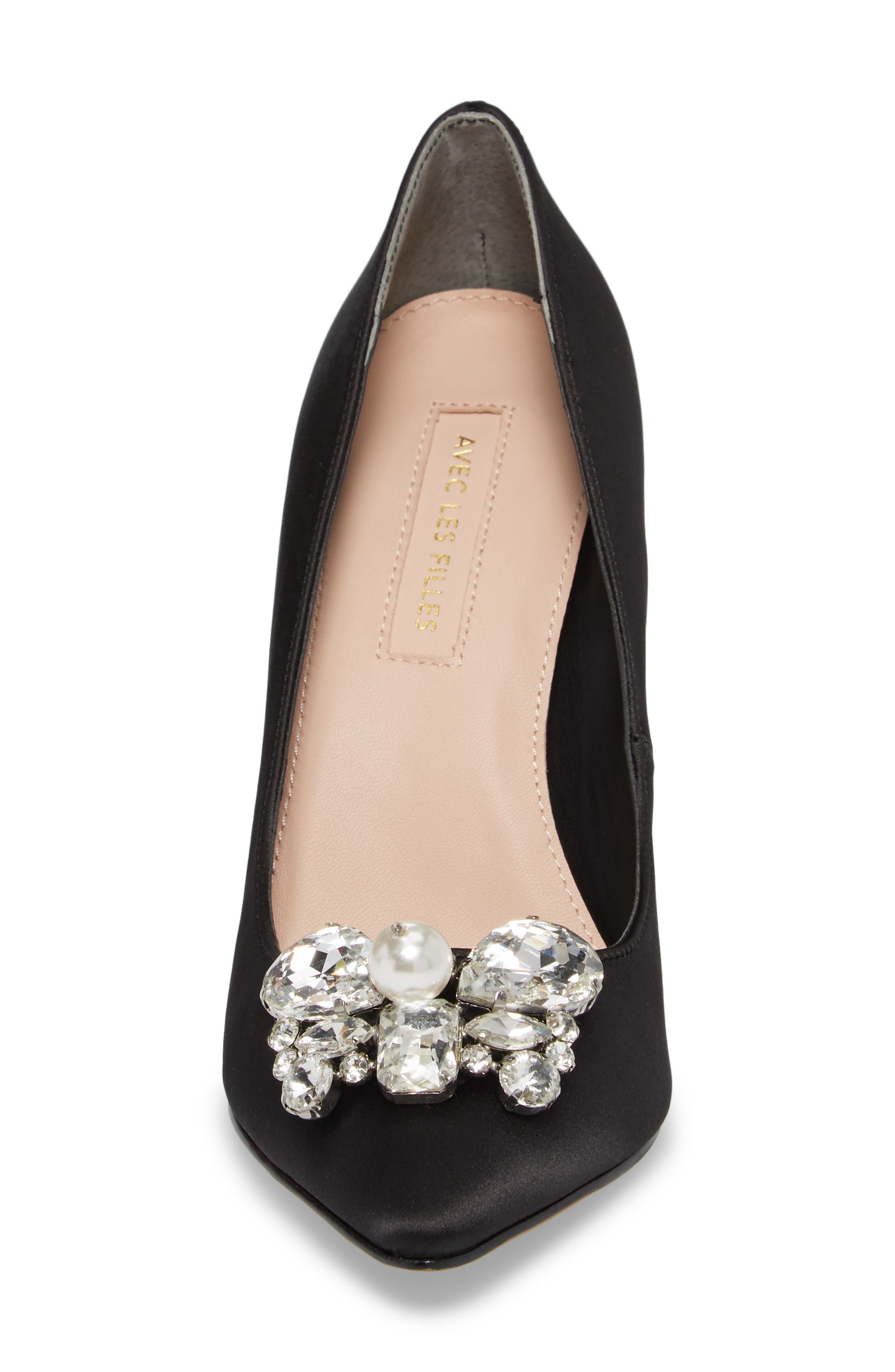 Avec Les Filles Chiara Embellished Pointy Toe Pump, Alternate, color, 